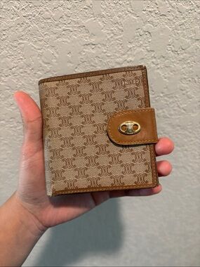 Celine Short Snap Wallet Macadam